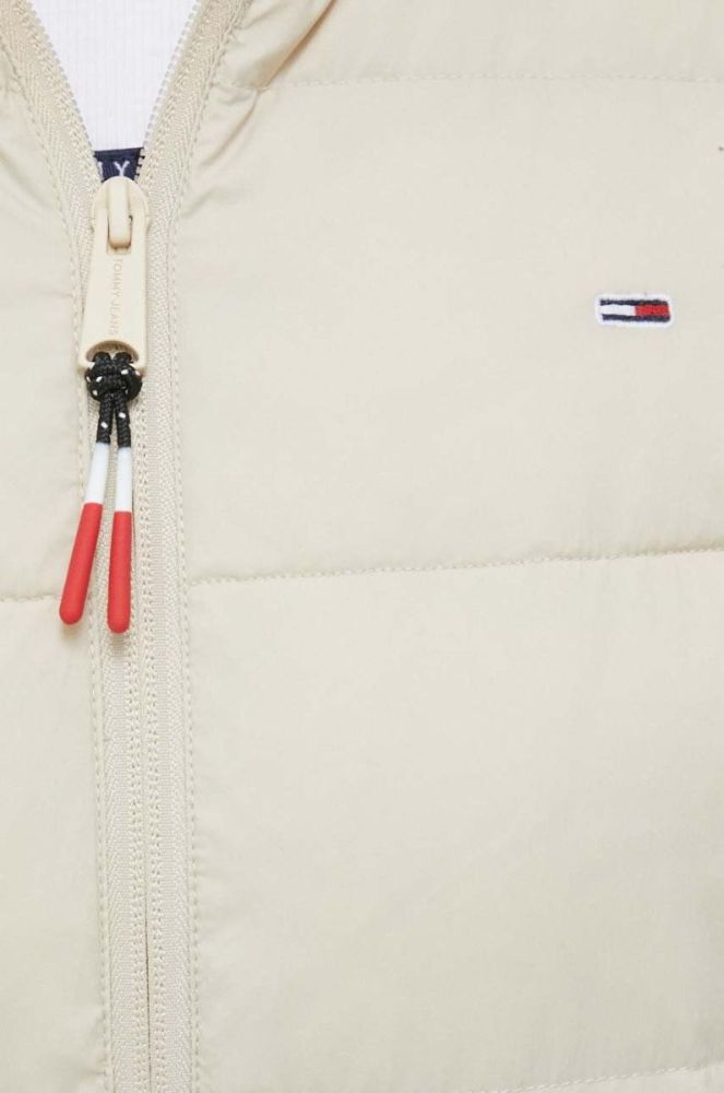 Пухова куртка Tommy Jeans жіноча колір бежевий перехідна (3010290) фото 5