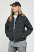 Пухова куртка Tommy Jeans жіноча колір чорний перехідна (2887341)