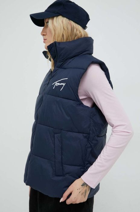 Безрукавка Tommy Jeans жіночий колір синій зимовий