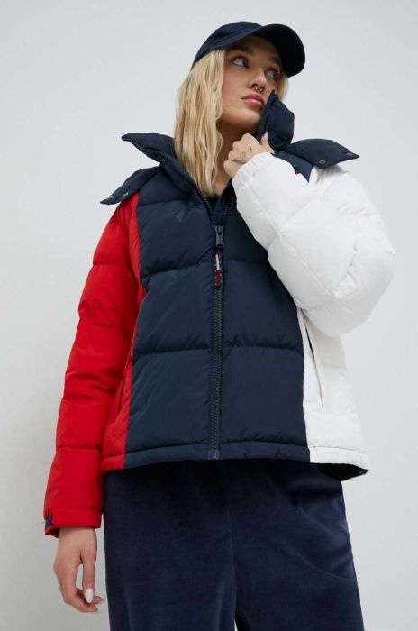 Пухова куртка Tommy Jeans жіноча колір синій зимова (2862420)