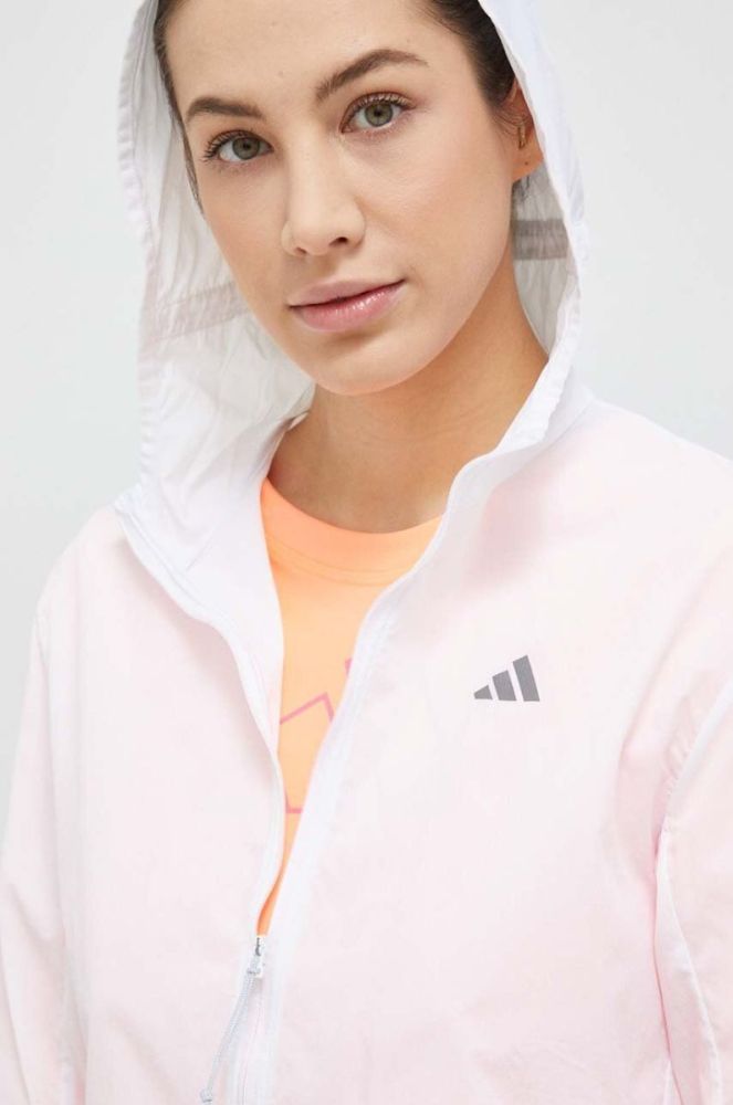 Вітровка adidas Performance Run It колір білий перехідна фото 4