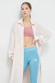 Пальто adidas колір рожевий maxi oversize