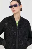 Двостороння куртка-бомбер Guess жіноча колір чорний перехідна