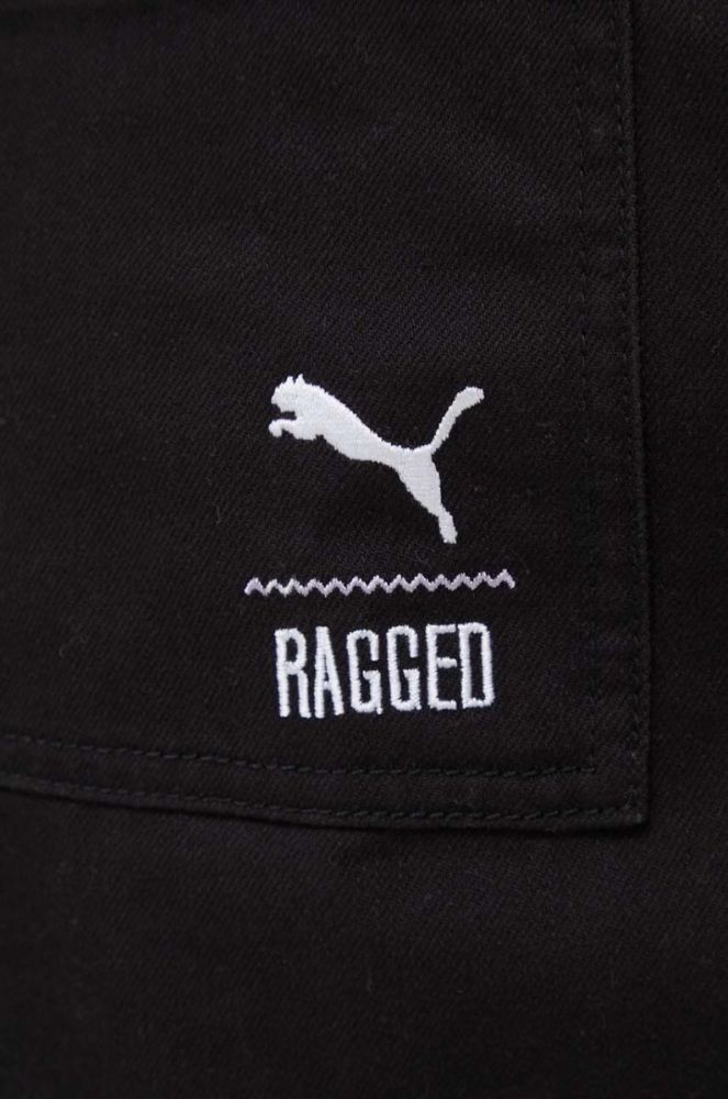 Джинсова куртка Puma X The Ragged Priest жіноча колір чорний перехідна oversize фото 6