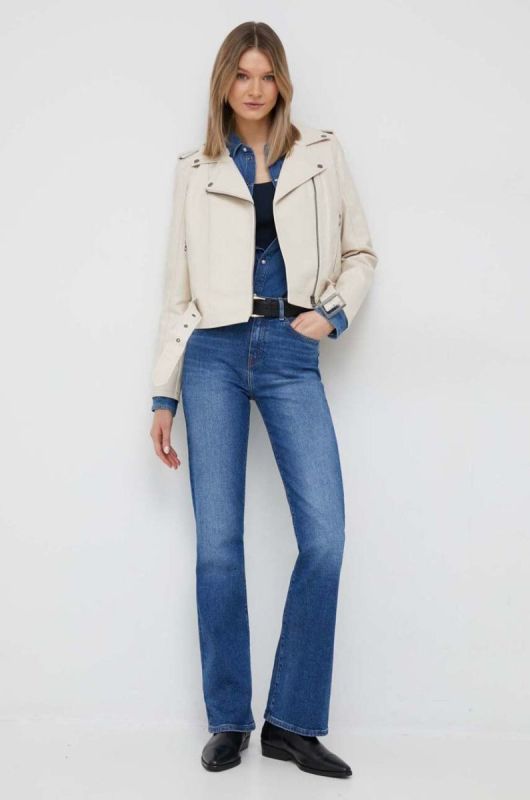Куртка Pepe Jeans Sadie жіноча колір бежевий перехідна фото 2