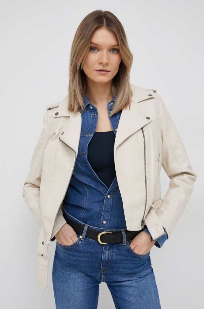 Куртка Pepe Jeans Sadie жіноча колір бежевий перехідна фото 4