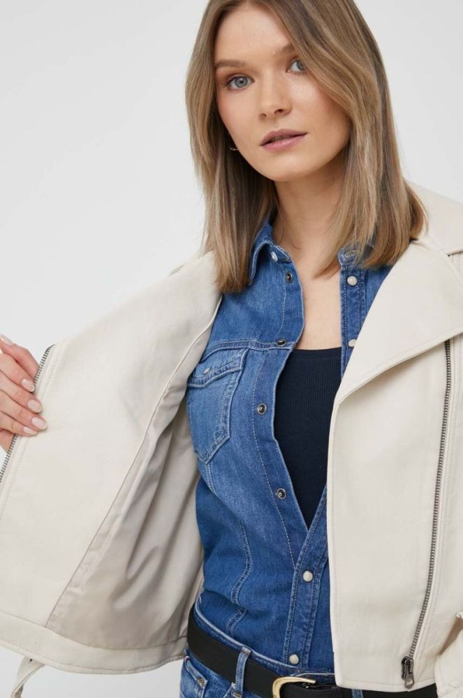 Куртка Pepe Jeans Sadie жіноча колір бежевий перехідна фото 6