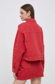 Джинсова куртка Pepe Jeans жіноча колір червоний перехідна