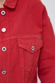 Джинсова куртка Pepe Jeans жіноча колір червоний перехідна