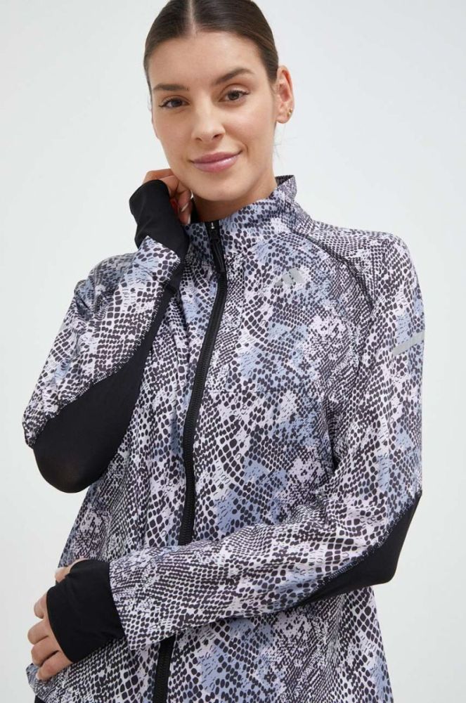 Бігова куртка adidas Performance Fast колір чорний перехідна (3086448) фото 4
