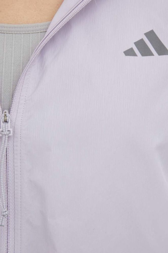 Бігова куртка adidas Performance Run It колір фіолетовий перехідна фото 5