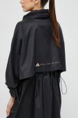 Парка adidas by Stella McCartney жіноча колір чорний перехідна oversize