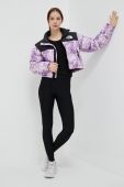 Пухова куртка The North Face NUPTSE SHORT JACKET жіноча колір фіолетовий зимова