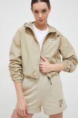 Куртка Fila жіноча колір бежевий перехідна oversize