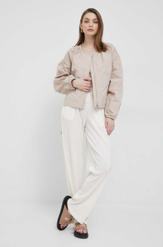 Куртка Dkny жіноча колір бежевий перехідна (3128161) фото 2