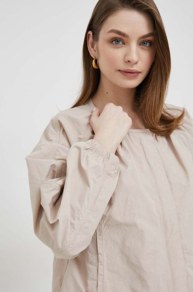 Куртка Dkny жіноча колір бежевий перехідна (3128161) фото 4