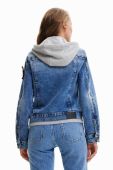 Джинсова куртка Desigual жіноча перехідна колір блакитний (2951127)