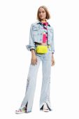 Джинсова куртка Desigual жіноча перехідна колір блакитний (3144454)