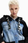 Куртка Desigual жіноча колір чорний перехідна oversize