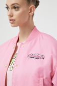 Двостороння куртка-бомбер Chiara Ferragni Varsity жіноча колір рожевий перехідна