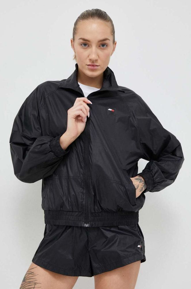 Куртка Tommy Hilfiger жіноча колір чорний перехідна (3008686)