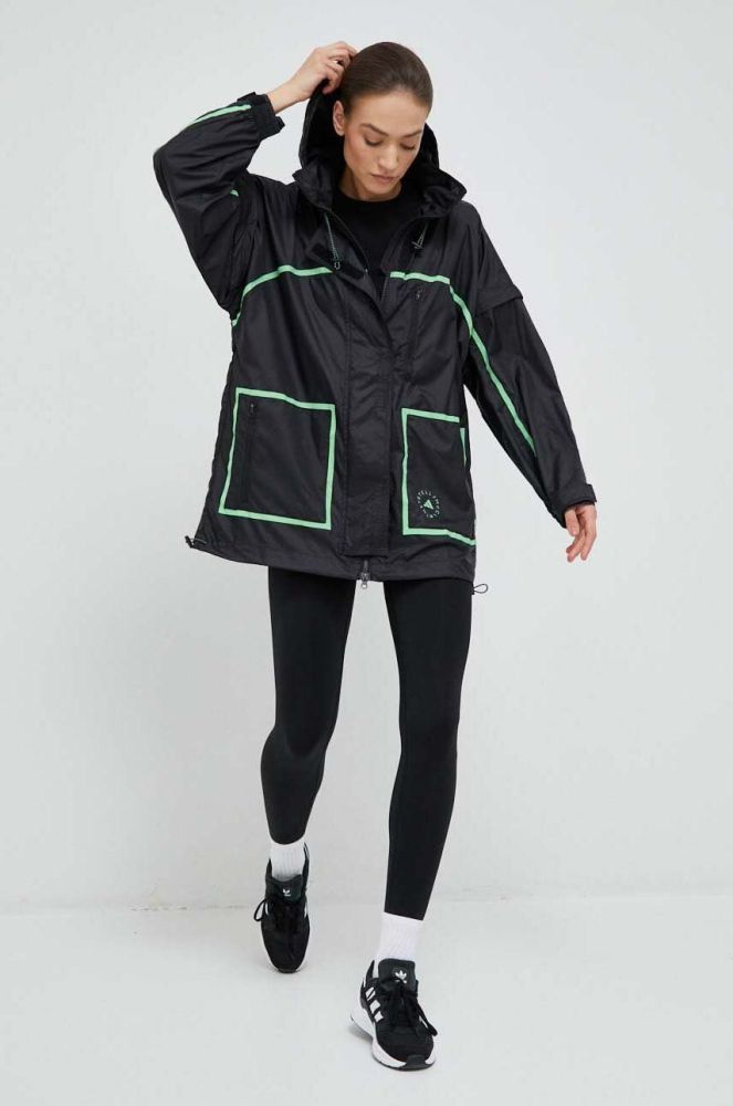 Вітровка adidas by Stella McCartney TrueNature колір чорний перехідна oversize