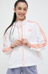 Куртка adidas жіноча колір білий перехідна oversize (3188084)