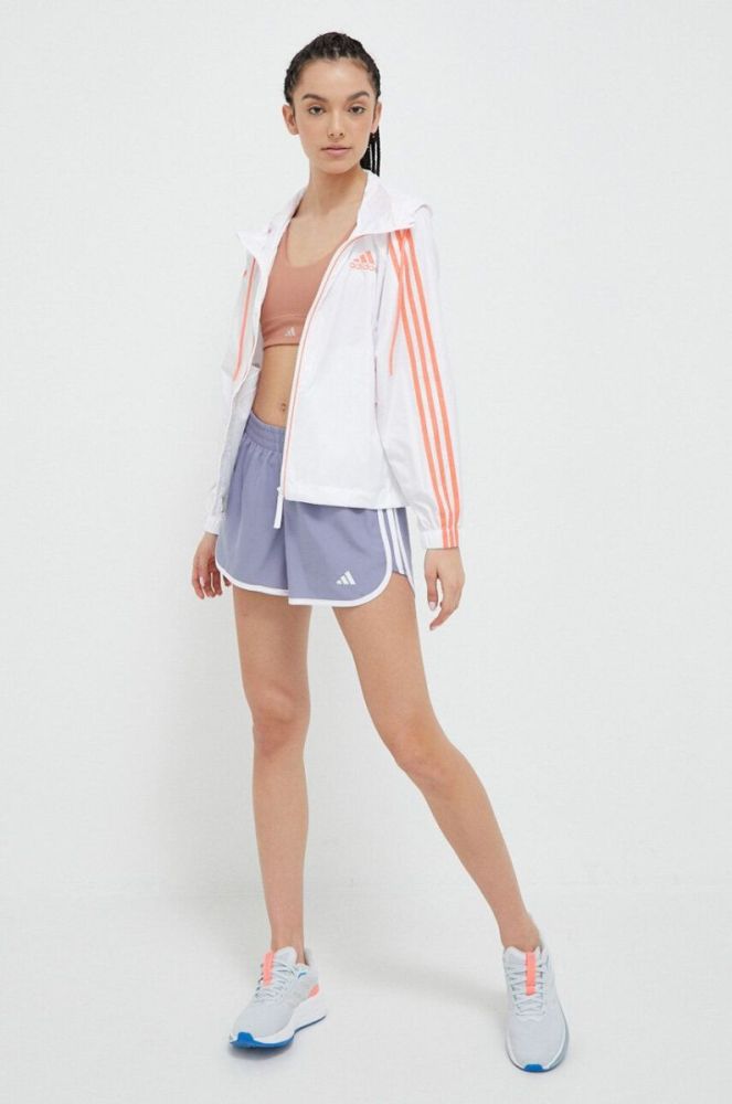 Куртка adidas жіноча колір білий перехідна oversize (3188084) фото 2