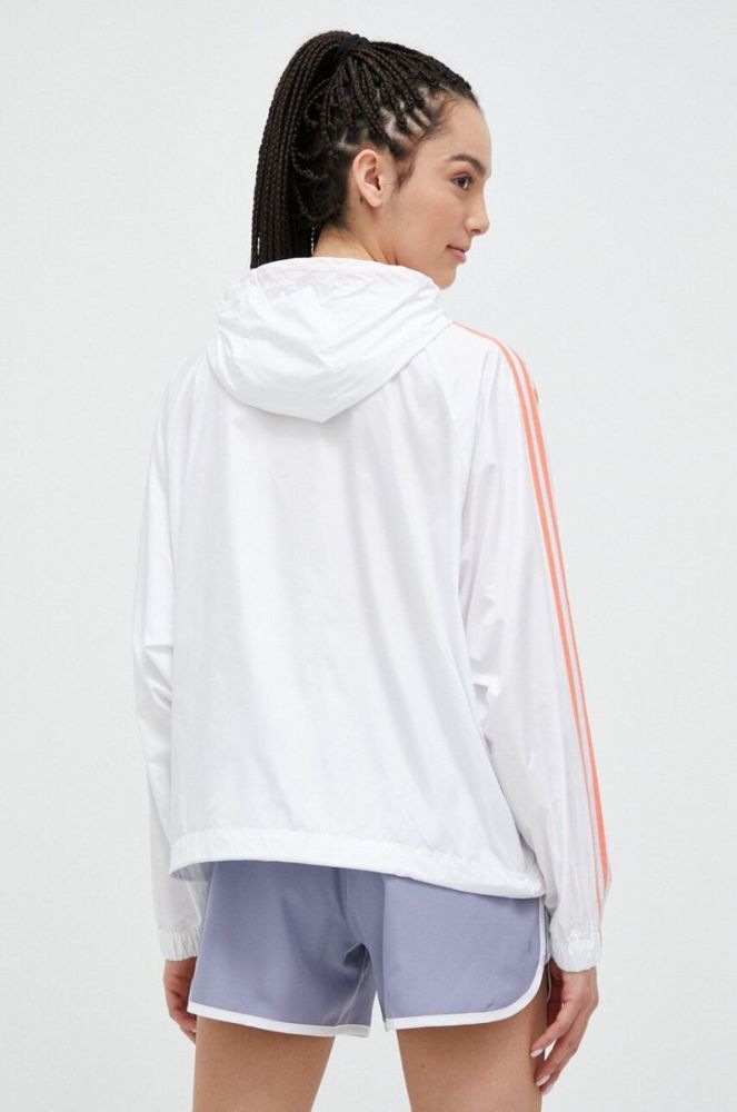 Куртка adidas жіноча колір білий перехідна oversize (3188084) фото 3