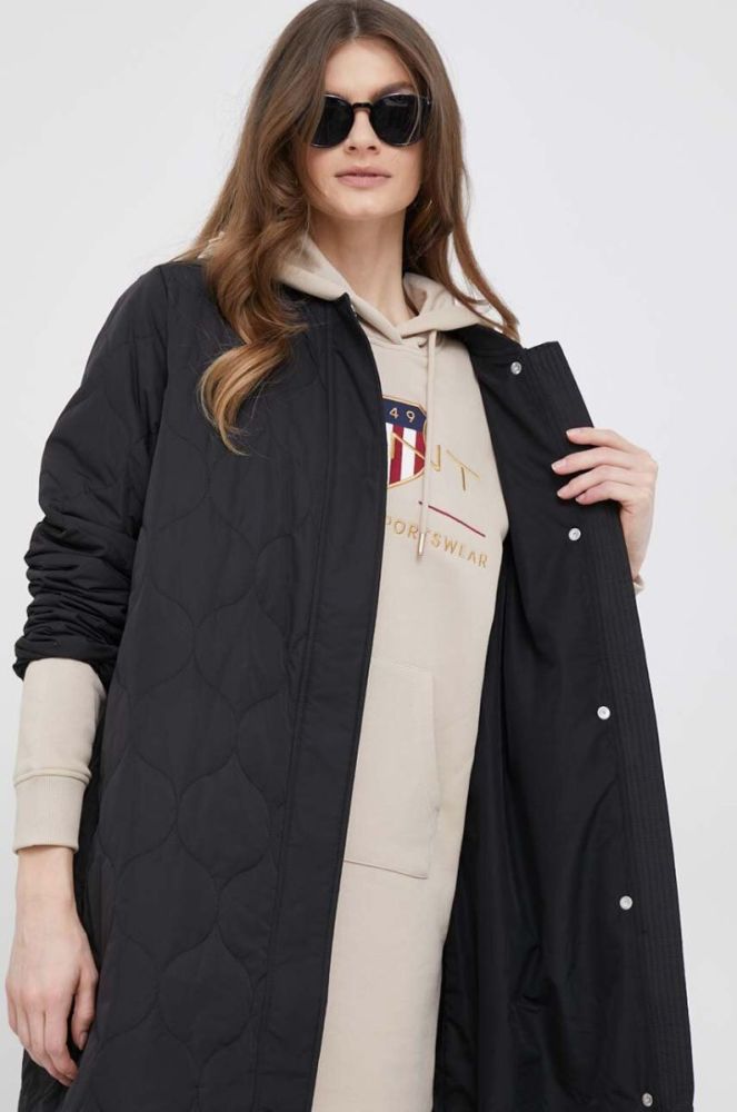 Куртка Tommy Hilfiger жіноча колір чорний перехідна (3103381) фото 6