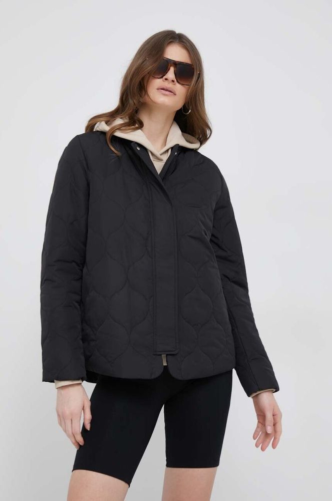 Куртка Tommy Hilfiger жіноча колір чорний перехідна (3105821)