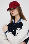 Вовняна куртка-бомбер Tommy Hilfiger колір синій перехідна