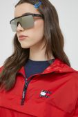 Куртка Tommy Jeans жіноча колір червоний перехідна oversize