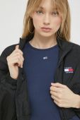 Куртка Tommy Jeans жіноча колір чорний перехідна (2984289)