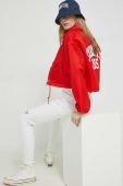 Куртка Tommy Jeans жіноча колір червоний перехідна