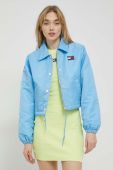 Куртка Tommy Jeans жіноча перехідна колір блакитний (2979750)
