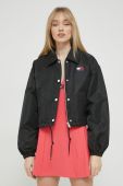 Куртка Tommy Jeans жіноча колір чорний перехідна (2979740)