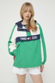 Куртка Tommy Jeans жіноча колір зелений перехідна oversize (3158896)