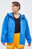 Спортивна куртка adidas by Stella McCartney перехідна oversize колір блакитний