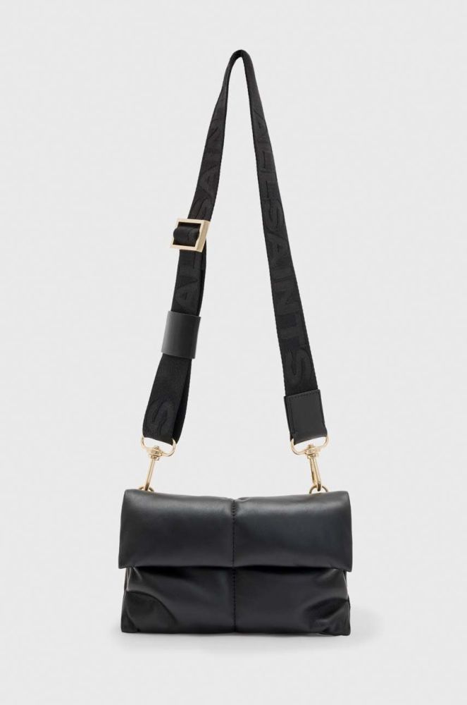 Шкіряна сумочка AllSaints колір чорний (2951132)