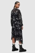 Сукня AllSaints колір чорний midi oversize