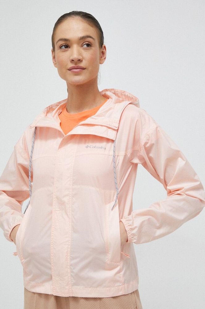 Куртка Columbia жіноча колір рожевий перехідна 1989523-100