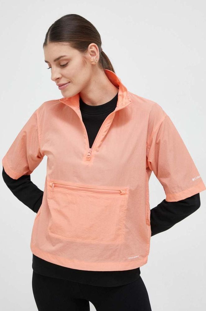Куртка Columbia жіноча колір помаранчевий перехідна oversize