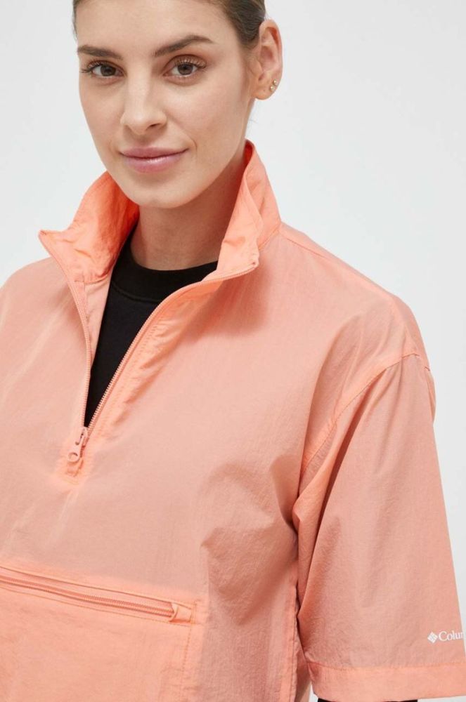 Куртка Columbia жіноча колір помаранчевий перехідна oversize фото 4