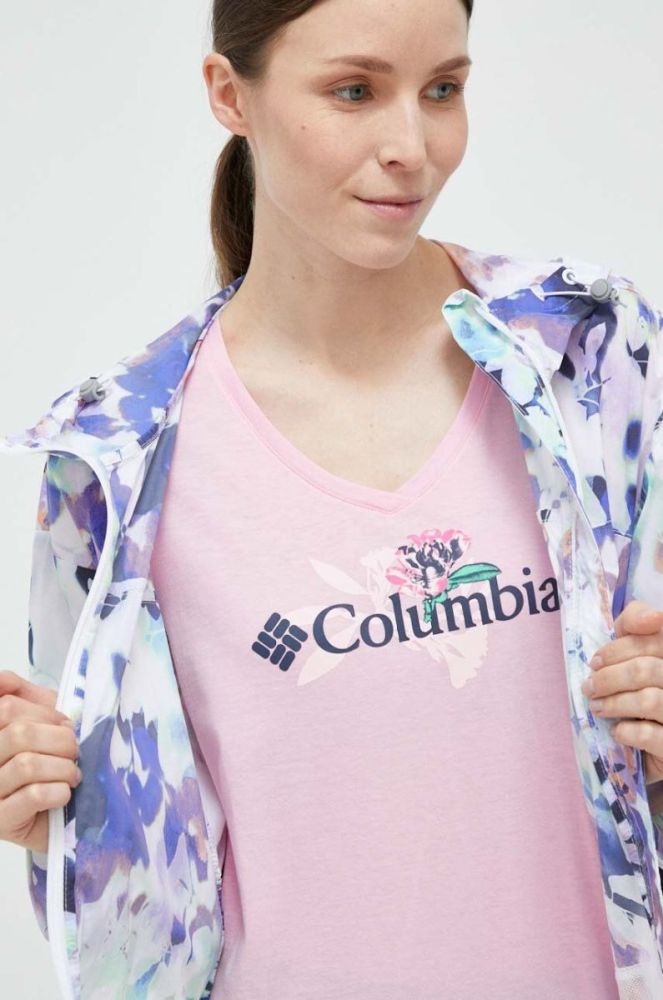 Куртка Columbia жіноча колір білий перехідна фото 6
