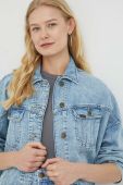 Джинсова куртка Lee жіноча перехідна oversize колір блакитний