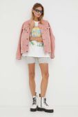 Куртка G-Star Raw жіноча колір рожевий перехідна
