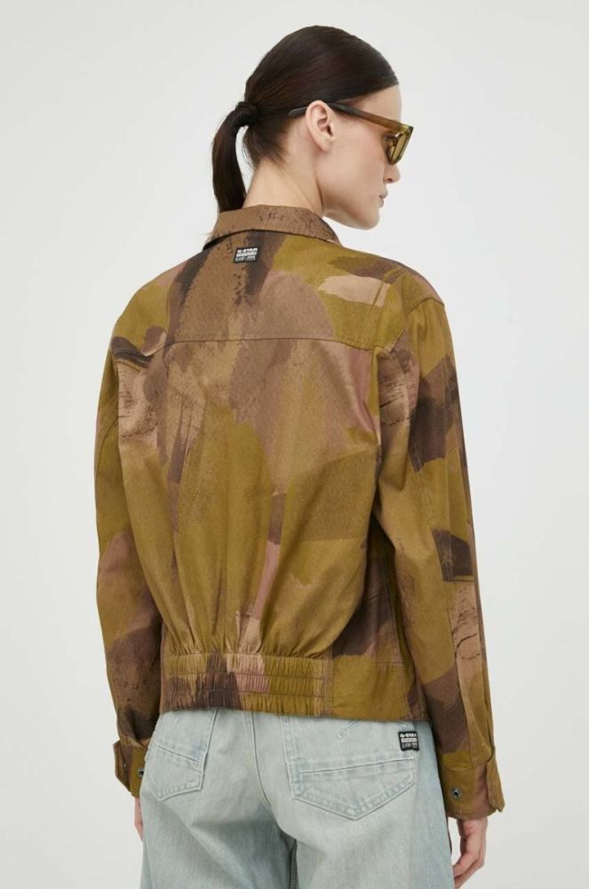 Куртка G-Star Raw жіноча колір зелений перехідна oversize фото 3