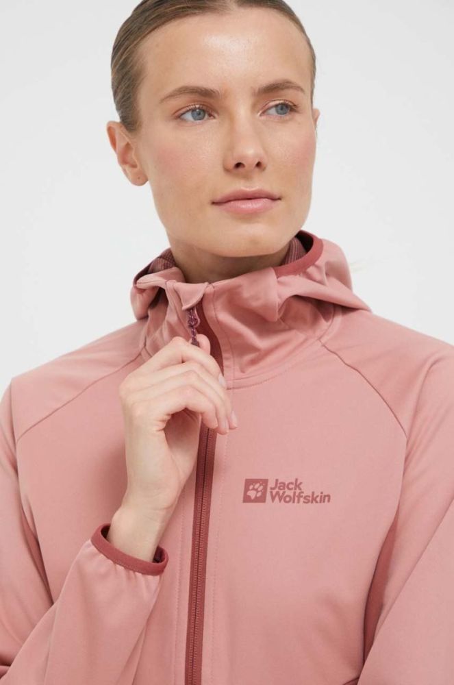 Куртка outdoor Jack Wolfskin Go Hike Softshell колір рожевий фото 5