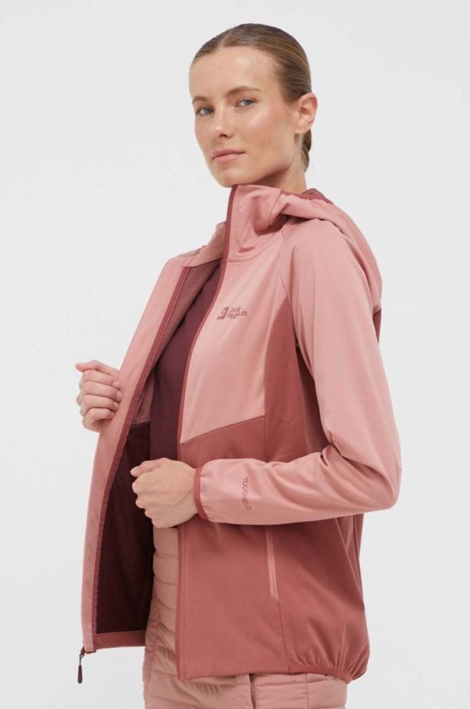 Куртка outdoor Jack Wolfskin Go Hike Softshell колір рожевий фото 9